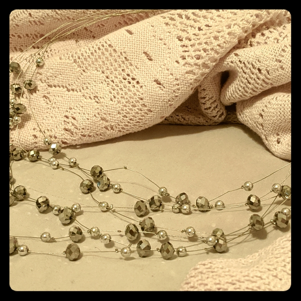 Dark Crystal Beaded Necklace